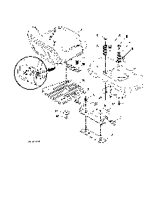 Seat Diagram and Parts List for YTH22V42-96043017301  Husqvarna Lawn Tractor