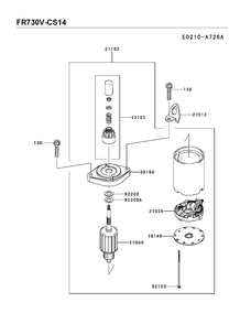 Starter Diagram and Parts List for FR730V-CS14 2018-02 Husqvarna Engine