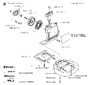 Starter Diagram and Parts List for 323P4 20042300001-20062700000 Husqvarna Pole Saw