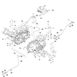 Hydraulic Pump - Motor Diagram and Parts List for EZ4824 (965588401)(2009-09) Husqvarna Lawn Mower
