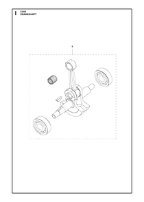 Crankshaft Diagram and Parts List for 331R 20191400001 & Above Husqvarna Brush Cutter