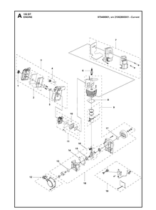 Engine Diagram and Parts List for 150BT  Husqvarna Leaf Blower / Vacuum