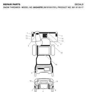 Part Location Diagram of 532192461 Husqvarna Decal