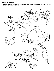 Chassis And Enclosures Diagram and Parts List for YTH1848XP (HAU18H48D, 954170057)(2003-01) Husqvarna Lawn Tractor