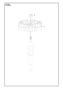 Flywheel Diagram and Parts List for HS166A  Husqvarna Engine