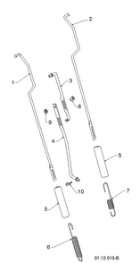 Handle 5 Diagram and Parts List for ST268EP (96191003813)(2014-07) Husqvarna Snow Blower