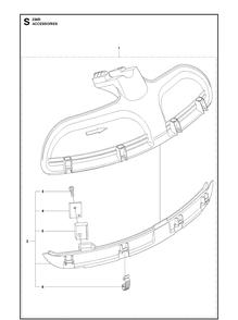 Accessories Diagram and Parts List for 236R 20150400001-20180500000 Husqvarna Brush Cutter