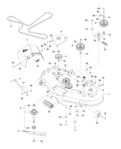 Mower Deck / Cutting Deck Diagram and Parts List for EZ4824CA (966659501)(2012-08) Husqvarna Lawn Mower