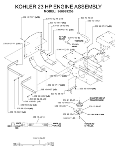 Engine Diagram and Parts List for IZ5223 (968999258)(2005-12) Husqvarna Lawn Mower