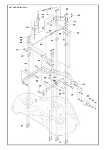 103cm Cutting Deck Diagram and Parts List for 103R200  Husqvarna Lawn Tractor Accessories