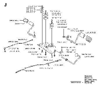 Pedals Diagram and Parts List for RIDER13RSPECIAL (953533001)(2003-09) Husqvarna Lawn Tractor