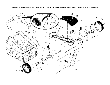 Drive Diagram and Parts List for 96143005496143005400 2009-07 Husqvarna Lawn Mower