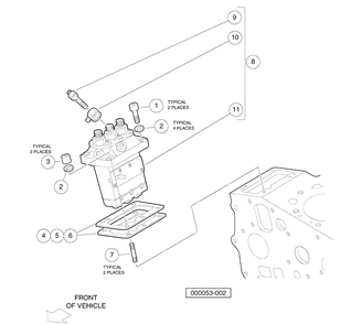 Injection Pump Diagram and Parts List for HUV4420G 2006-11 Husqvarna Lawn Tractor