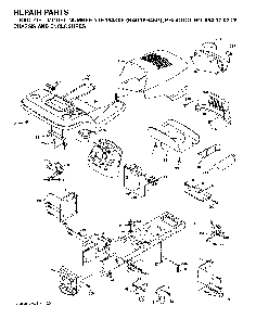 Chassis And Enclosures Diagram and Parts List for YTH1848XP (HAU18H48G, 954170226)(2004-09) Husqvarna Lawn Tractor