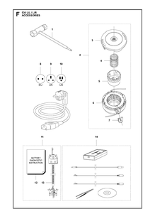 Accessories Diagram and Parts List for 536LIR 2012-07 Husqvarna Brush Cutter
