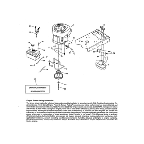 Engine Diagram and Parts List for 96045005500  Husqvarna Lawn Tractor