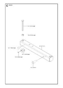 Column Diagram and Parts List for CS2512 (1301 & Above)(2013-04) Husqvarna Circular Saw