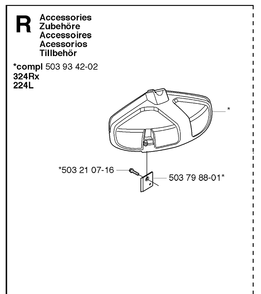 Guards 2 Diagram and Parts List for 324RX  Husqvarna Brush Cutter