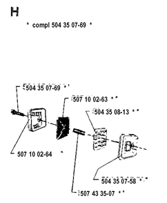 Muffler Diagram and Parts List for 35 19902200001-Current Husqvarna Chainsaw