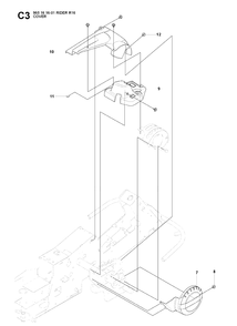 Cover Diagram and Parts List for RIDER16 (965161601)(2007-06) Husqvarna Lawn Mower