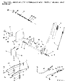 Mower Lift / Deck Lift Diagram and Parts List for CTH180TWIN (96061018601)(2007-04) Husqvarna Lawn Tractor