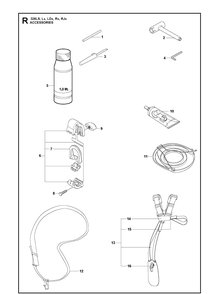 Accessories Diagram and Parts List for 326LDX 20091800001-Current Husqvarna Edger