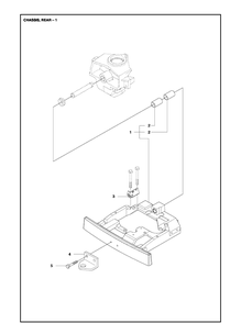 Chassis Rear Diagram and Parts List for R215TX  Husqvarna Lawn Mower