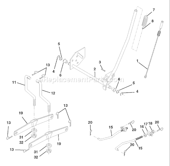 Page G Diagram and Parts List for LTH18542C (954571731) (2004-08) Husqvarna Lawn Tractor