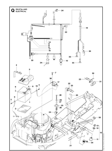Electrical Diagram and Parts List for R316TXSAWD (966757801)(2012) Husqvarna Lawn Mower