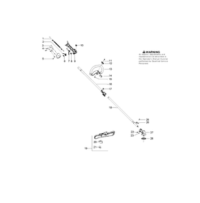 Shaft And Handle Diagram and Parts List for 125LDX (545014337)(20103100001-Current) Husqvarna Edger