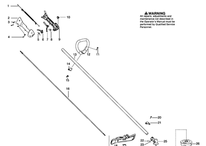 Repair Parts 2 Diagram and Parts List for 128L (545011599)(2008-11) Husqvarna Trimmer