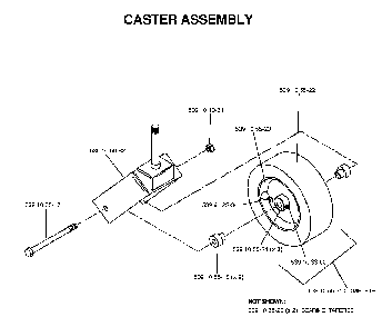 Casters Diagram and Parts List for BZ34C (968999316)(2006-04) Husqvarna Lawn Tractor
