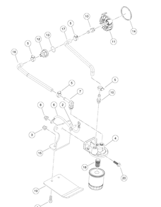 Oil Filter Adapter Diagram and Parts List for HUV4421GXP 2009 Husqvarna Lawn Tractor