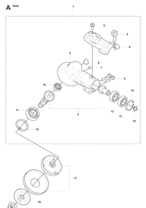 Part Location Diagram of 5372959-01 Husqvarna Gear Housing