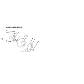 Wheels & Tires Diagram and Parts List for 96043026100  Husqvarna Lawn Tractor