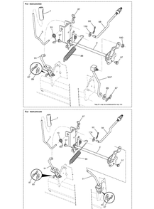 Mower Lift / Deck Lift Diagram and Parts List for TS138L  Husqvarna Lawn Tractor