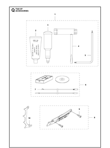 Accessories Diagram and Parts List for T540XP 2012-10 Husqvarna Chainsaw