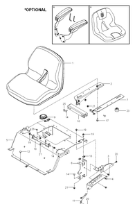 Seat Diagram and Parts List for Z242F (96795380200)(2018-10) Husqvarna Lawn Mower
