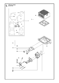 Air Filter Diagram and Parts List for K760CUT-N-BREAK 2013-06 Husqvarna Circular Saw