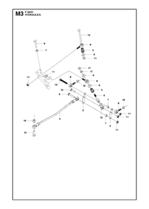 Hydraulics 2 Diagram and Parts List for P520D 20120100001 - 20143999999 Husqvarna Lawn Tractor