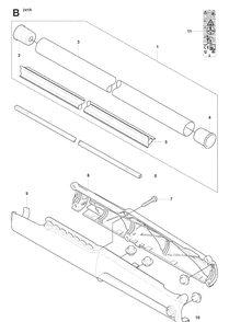 Shaft Diagram and Parts List for 241R 20074400001-20093600000 Husqvarna Brush Cutter