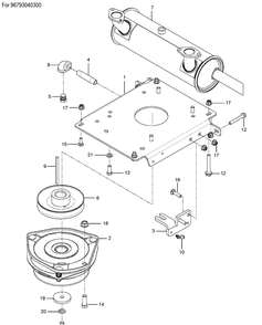 Engine Mounting, Guards And Muffler Diagram and Parts List for Z560X  Husqvarna Lawn Mower