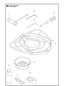 Accessories 2 Diagram and Parts List for 243R 20121000001-Current Husqvarna Brush Cutter