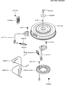 Electrical Diagram and Parts List for FX801V-ES00 2017-09 Husqvarna Engine