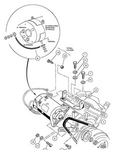 Fe290 Starter/Generator Mounting - Gasoline Vehicle Diagram and Parts List for HUV4210GXP 2005-06 Husqvarna Lawn Tractor