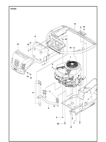 Part Location Diagram of 581214501 Husqvarna Engine