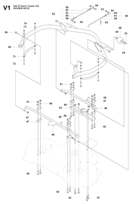 103cm Cutting Deck Diagram and Parts List for R15-V2 (965200701)(2008-01) Husqvarna Lawn Tractor