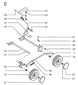 Wheels And Tires 7 Diagram and Parts List for 46 ROYAL Husqvarna Lawn Mower