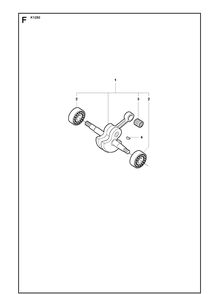 Crankshaft Diagram and Parts List for K1250 2008-01 Husqvarna Lawn Tractor Accessories