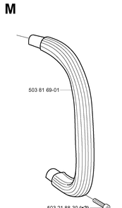 Handle Diagram and Parts List for 335XPT 20011800001-Current Husqvarna Chainsaw
